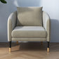 Linen 25.19" Wide Barrel Chair Arms Included Chair with Basic Four Leg