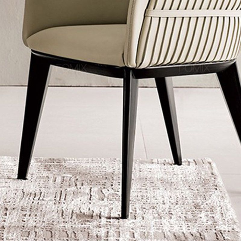 Eigentijdse armstoel faux lederen stevige achterste eetkamerstoel voor huis