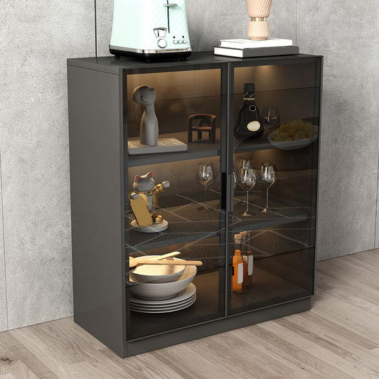 Scheda di vetro in legno in stile contemporaneo con mobili