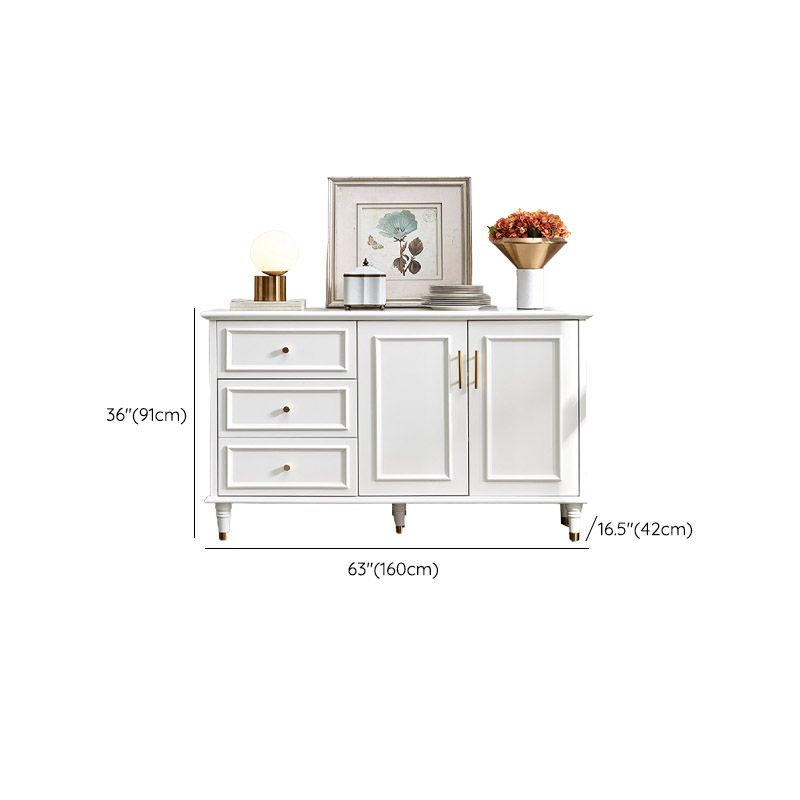 Tavolo a buffet in legno moderno scheda laterale con armadi e cassetti