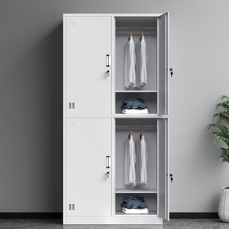 Witte stalen garderobe kast eigentijds scharnierende garderobe kast