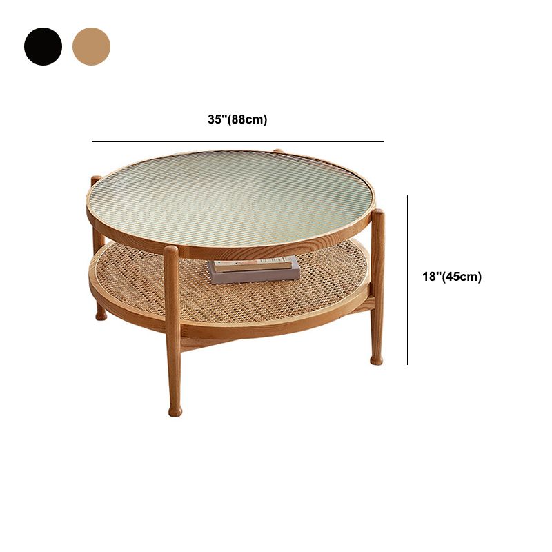 Contemporary 3/4 Legs Wooden with Storage Shelf Coffee Table Clearhalo 'Coffee & Accent Tables' 'Coffee Tables' 'coffee_tables' 'furn' 'furn_coffee_tables' 'Furniture' 'Living Room Furniture' 1200x1200_07d5db47-f2d6-4e45-9b75-a1c808b9d7ef