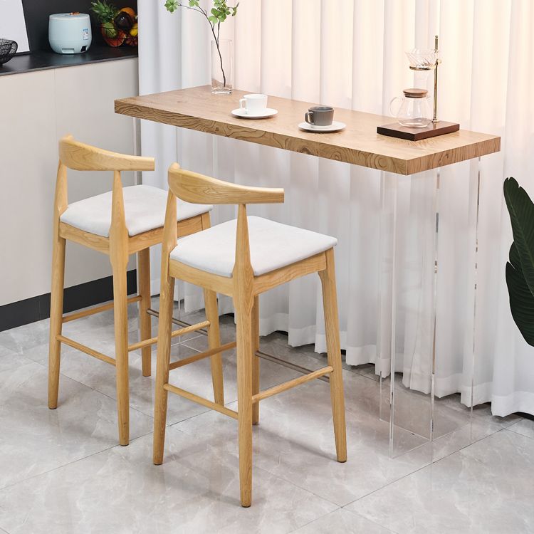 Double Pedestal Bar Table Set 1/3 Pcs Stone Top Bar Table and Solid Wood Stools Clearhalo 'Bar Furniture' 'furn' 'furn_home_bar_bar_sets' 'Furniture' 'Home Bars & Bar Sets' 'home_bar_bar_sets' 'Kitchen & Dining Furniture' 1200x1200_07d79893-fbbc-4621-9a2f-ff461b90b2e7