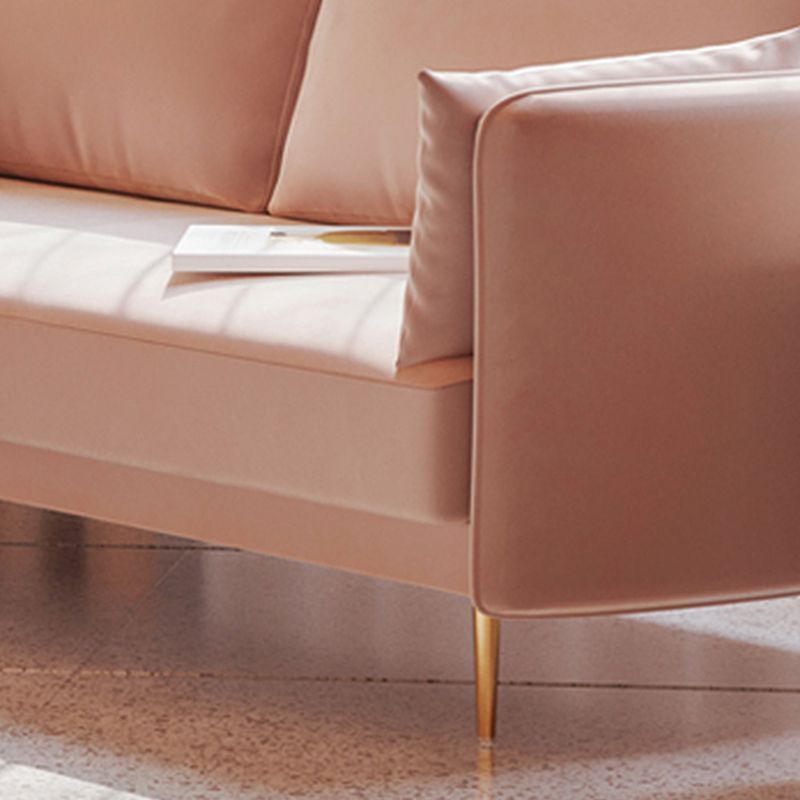 Divano braccio superiore in velluto con due cuscini indietro per l'appartamento