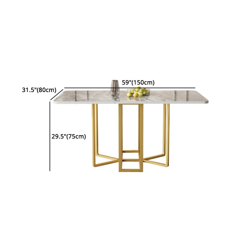 Modern Rectangle Dinette Set 1/2/5 Pieces Foldable Dining Table Set with Sintered Stone Clearhalo 'Dining Room Sets' 'Dining Tables & Seating' 'dining_room_set' 'furn' 'furn_dining_room_set' 'Furniture' 'furniture_dining_room_set' 'Kitchen & Dining Furniture' 1200x1200_07d82c3c-fcd6-48a6-ac1b-bb417acd1b44