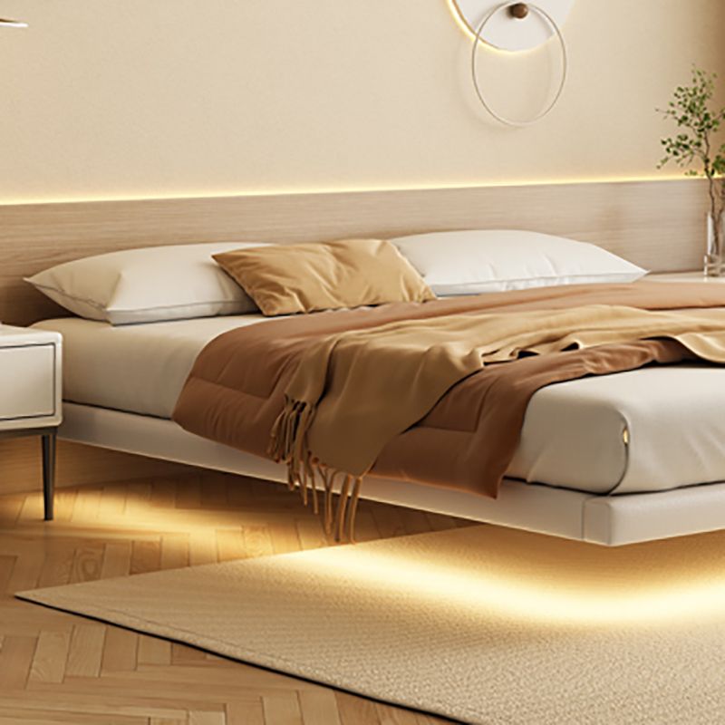 Piattaforma piattaforma letto in legno massiccio senza testiera e pedana, luce non inclusa