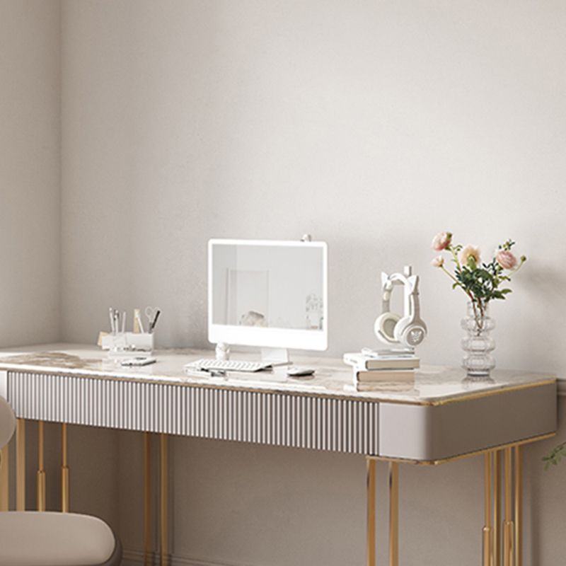Simple Style Gold Base Office Desk Rectangular Home Writing Desk Clearhalo 'furn' 'furn_office_desk' 'Furniture' 'Office Desks' 'Office Furniture' 'office_desk' 1200x1200_07daf54a-54ed-4236-af05-cd3afd0e3568