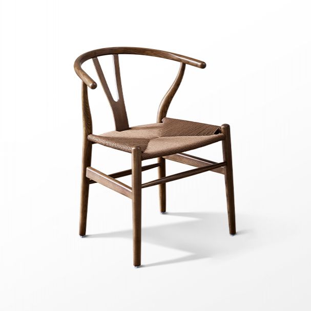 Contemporary Upholstered Restaurant Arm Chair Natural Wishbone Dining Chair Clearhalo ' kitchen&dining_furn' 'Dining Chairs' 'Dining Tables & Seating' 'dining_chair' 'furn' 'furn_dining_chair' 'Furniture' 'furniture_dining_chair' 'Kitchen & Dining Furniture' 'kitchen' 1200x1200_07dbd84f-5b83-49eb-90f4-429ff562df45