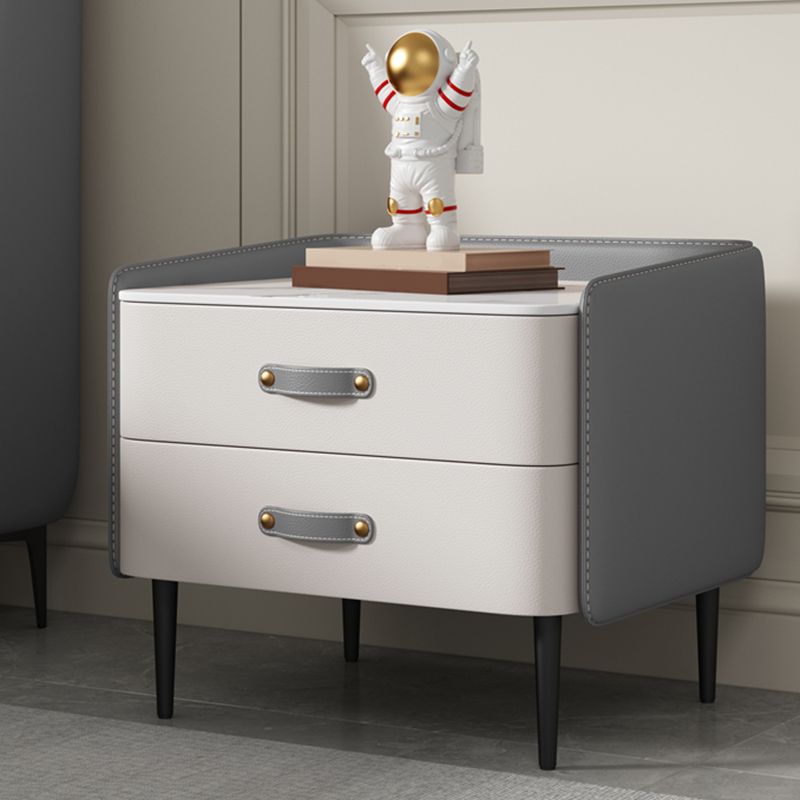 Table de nuit de 2 titres de 2 pouces H Table de nuit en pierre avec les jambes