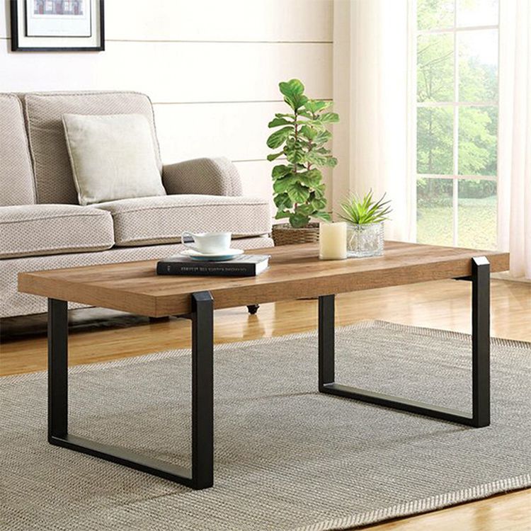 Rectangle Solid Wood Coffee Table Sled Coffee Cocktail Table Clearhalo 'Coffee & Accent Tables' 'Coffee Tables' 'coffee_tables' 'furn' 'furn_coffee_tables' 'Furniture' 'Living Room Furniture' 1200x1200_07dd246f-3cdc-4919-864e-3b685f8349f6