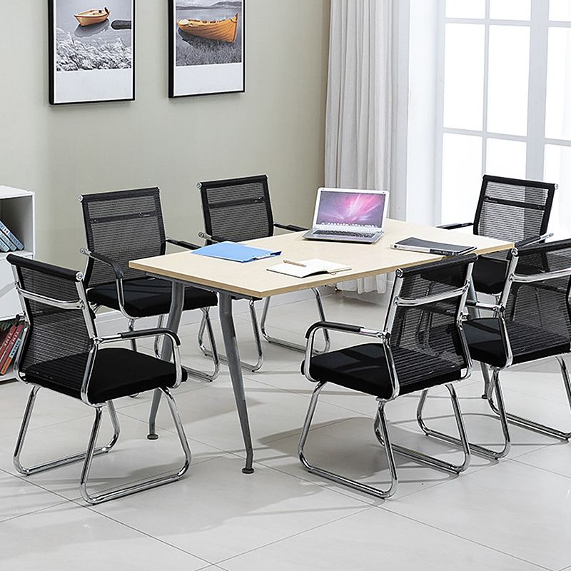 Sedia a back office a medio sedia da scrivania fissa fissa con base a slitta