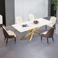 Luxury Sintered Stone Top Dining Table Rectangle Table with Metal Pedestal Clearhalo 'Dining Tables & Seating' 'Dining Tables' 'dining_table' 'furn' 'furn_dining_table' 'Furniture' 'furniture_dining_table' 'Kitchen & Dining Furniture' 'kitchen' 'kitchen_dining_table' 1200x1200_07dead92-d18b-420e-a658-4b1d6183822b