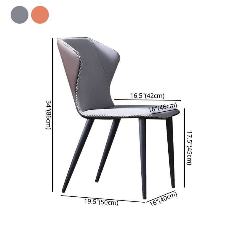 Industrial Indoor Side Chair Wingback Metal Upholstered Dining Room Chair Clearhalo ' kitchen&dining_furn' 'Dining Chairs' 'Dining Tables & Seating' 'dining_chair' 'furn' 'furn_dining_chair' 'Furniture' 'furniture_dining_chair' 'Kitchen & Dining Furniture' 'kitchen' 1200x1200_07dfbc71-a5f8-4b3d-b4b5-73d3f575a63b
