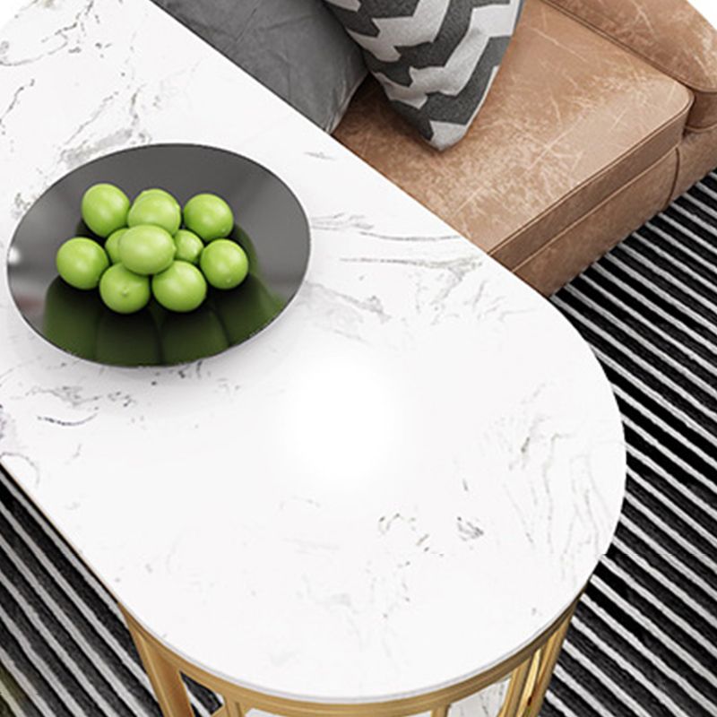 Table de bar de style Glam, table de bistro à double caisson en faux marbre avec rangement