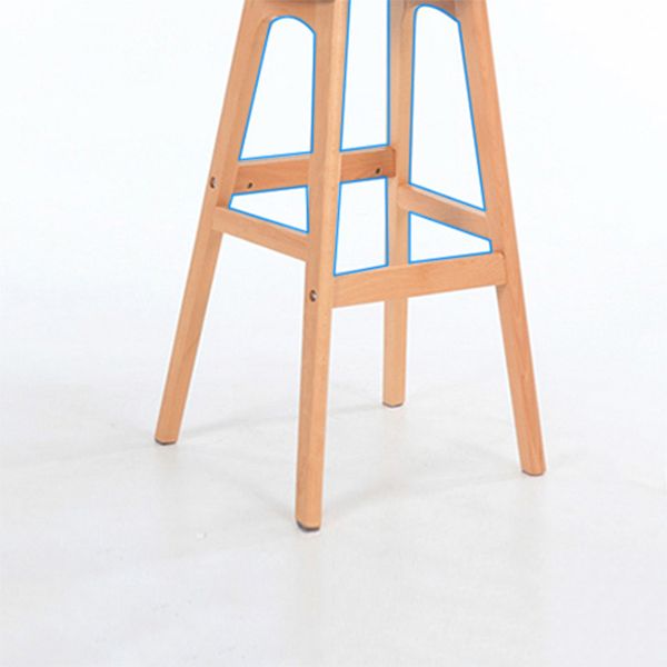 Modern Armless Backrest Counter Stool Wood Cashier Bar Stool with Cushion and Pedal Clearhalo 'Bar Furniture' 'Bar Stools' 'bar_stools' 'furn' 'furn_bar_stools' 'furniture_bar_stools' 'Kitchen & Dining Furniture' 'kitchen&dining_furn' 'kitchen' 'kitchen_furn' Furniture' 1200x1200_07e2d961-4e83-4c01-9d48-9b770e58510b