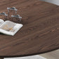 Contemporary Dining Table Round Dining Table in Walnut with Tulip Base