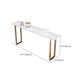 Solid Wood Counter Height Table White Top and Gold Base Bar Table Clearhalo 'Bar Furniture' 'Bar Tables' 'bar_tables' 'furn' 'furn_bar_tables' 'Furniture' 'Kitchen & Dining Furniture' 1200x1200_07e3b038-d7e8-432e-80cb-b6be137112d2