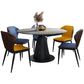 Contemporary Round Dining Table Drop-Leaf Sintered Stone Dining Table with Pedestal Base Clearhalo ' dining_table' 'Dining Tables & Seating' 'Dining Tables' 'furn' 'furn_dining_table' 'Furniture' 'furniture_dining_table' 'Kitchen & Dining Furniture' 'kitchen&dining_furn' 'kitchen' 'kitchen_dining_table' 1200x1200_07e4e455-9dda-4053-83dc-82d4cc3c1b30