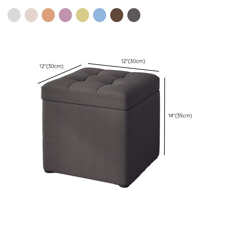 Modern Dark Grey Square Pouf Cotton Tear Resistant Pouf for Living Room Clearhalo 'furn' 'furn_ottomans_poufs' 'Furniture' 'Living Room Furniture' 'Ottomans & Poufs' 'ottomans_poufs' 1200x1200_07e63cf4-1f55-40bc-9c0f-2229e866337f