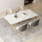 Glam Sintered Stone Kitchen Dining Table Rectangle Shape White Dining Table for Kitchen Clearhalo ' dining_table' 'Dining Tables & Seating' 'Dining Tables' 'furn' 'furn_dining_table' 'Furniture' 'furniture_dining_table' 'Kitchen & Dining Furniture' 'kitchen&dining_furn' 'kitchen' 'kitchen_dining_table' 1200x1200_07e6da24-be9d-4530-a886-bb3f21c17b3e