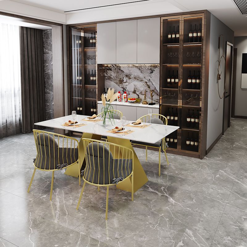 Nordic 1/5 Pieces Dining Set Rectangle Stone Dining Table for Kitchen Dining Room Clearhalo 'Dining Room Sets' 'Dining Tables & Seating' 'dining_room_set' 'furn' 'furn_dining_room_set' 'Furniture' 'Kitchen & Dining Furniture' 1200x1200_07e76b5f-aaa6-4532-9ccb-aea48e737a41