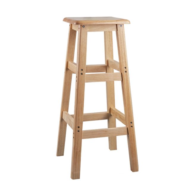 Contemporary Backless Square Seat Indoor Solid Wood Bar Stool Clearhalo 'Bar Furniture' 'Bar Stools' 'bar_stools' 'furn' 'furn_bar_stools' 'Furniture' 'Kitchen & Dining Furniture' 1200x1200_07ea1f96-a78f-488f-b43d-e08ad94e27ba