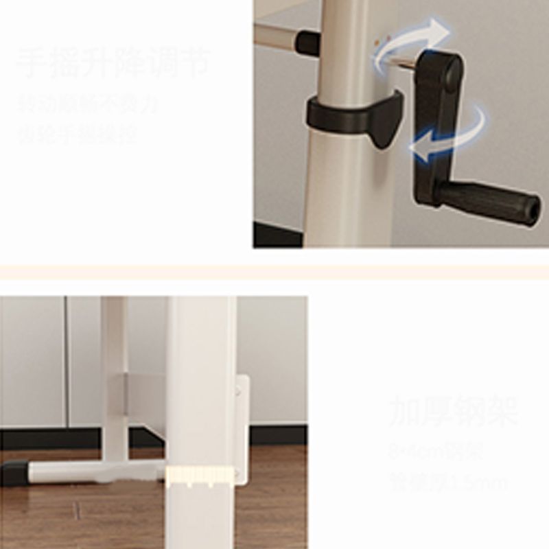 Hauteur réglable Home bureau de bureau T-Shape Base Cable Management Writing Desk