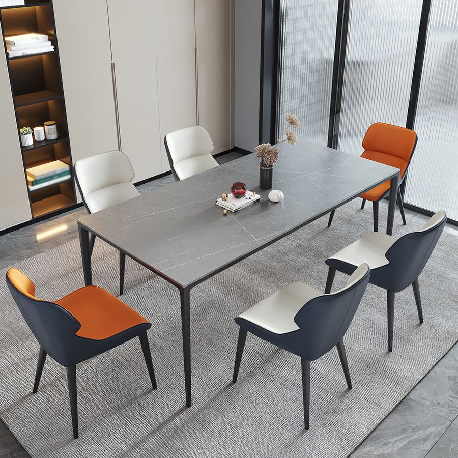 Sintered Stone Dining Table Industrial Style 4 Legs Table for Dining Room Clearhalo ' dining_table' 'Dining Tables & Seating' 'Dining Tables' 'furn' 'furn_dining_table' 'Furniture' 'furniture_dining_table' 'Kitchen & Dining Furniture' 'kitchen&dining_furn' 'kitchen' 'kitchen_dining_table' 1200x1200_07eccfd7-6db5-4b9a-9eec-88dd36ae87ca