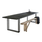 Rectangle Industrial Dining Table Solid Wood Double Pedestal Table with Metal Base Clearhalo ' dining_table' 'Dining Tables & Seating' 'Dining Tables' 'furn' 'furn_dining_table' 'Furniture' 'furniture_dining_table' 'Kitchen & Dining Furniture' 'kitchen&dining_furn' 'kitchen' 'kitchen_dining_table' 1200x1200_07eea128-e7a0-4794-b97d-e34017f1d20d