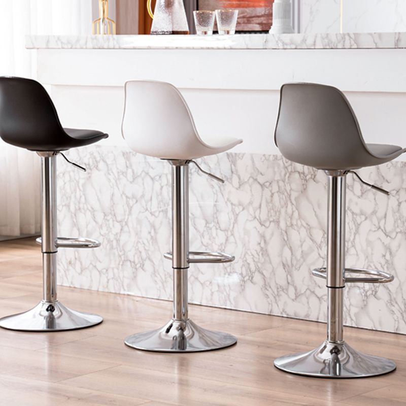 Modern Adjustable Height Bar Stool Swivel Plastic Low Back Counter Stool Clearhalo 'Bar Furniture' 'Bar Stools' 'bar_stools' 'furn' 'furn_bar_stools' 'furniture_bar_stools' 'Kitchen & Dining Furniture' 'kitchen&dining_furn' 'kitchen' 'kitchen_furn' Furniture' 1200x1200_07eeb921-47b5-443a-9114-b1b4f42ee29e