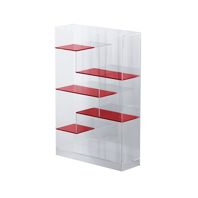Contemporary Closed Back Bookshelf Standard Acrylic Bookcase with Shelves Clearhalo 'Bookcases' 'furn' 'furn_bookcases' 'Furniture' 'Office Furniture' 1200x1200_07efcebf-2c1f-4536-bd27-1009bd9bd3d2