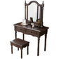 Victorian Solid Wood Vanity Makeup Dressing Table Stool Set with 2 Drawers Clearhalo 'Bedroom Furniture' 'furn' 'furn_makeup_vanities' 'Furniture' 'Makeup Vanities' 'makeup_vanities' 1200x1200_07f04694-4174-4084-be41-592b1853132c