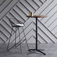 Industrial Aluminium Bar Dining Table Round Indoor Bistro Table with Engineered Wood Top Clearhalo 'Bar Furniture' 'Bar Tables' 'bar_tables' 'Furniture' 'furniture_bar_tables' 'Kitchen & Dining Furniture' 1200x1200_07f3811b-ee01-4691-a498-741d3757c0f0