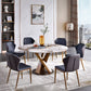 Glam Sintered Stone Dining Table Round Dinner Room Table with Pedestal Base Clearhalo 'Dining Tables & Seating' 'Dining Tables' 'dining_table' 'furn' 'furn_dining_table' 'Furniture' 'furniture_dining_table' 'Kitchen & Dining Furniture' 'kitchen' 'kitchen_dining_table' 1200x1200_07f44504-ae7d-4cf4-a20f-e310a0f38bab