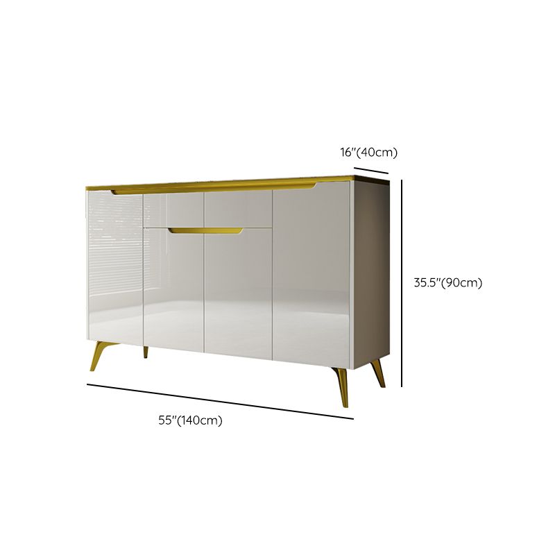 Credenza a buffet a buffet a buffet in pietra con cassetti e armadi