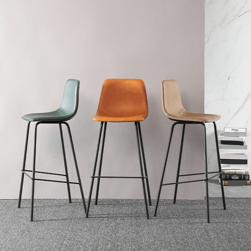 Indoor Faux Leather Bar Stool Modern Bucket Arm-less Low Back Counter Chair Clearhalo 'Bar Furniture' 'Bar Stools' 'bar_stools' 'furn' 'furn_bar_stools' 'furniture_bar_stools' 'Kitchen & Dining Furniture' 'kitchen&dining_furn' 'kitchen' 'kitchen_furn' Furniture' 1200x1200_07f5635b-9db2-4b98-a65c-ba495b08eb15
