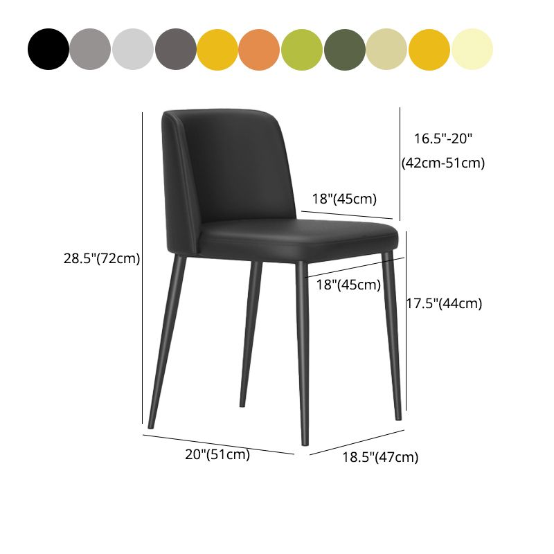 Modern Style Metal Parsons Chair Upholstered Side Chair with Black Legs Clearhalo 'Dining Chairs' 'Dining Tables & Seating' 'dining_chair' 'furn' 'furn_dining_chair' 'Furniture' 'furniture_dining_chair' 'Kitchen & Dining Furniture' 1200x1200_07f59b4b-7fec-4af0-b3d2-27a37aab0da8
