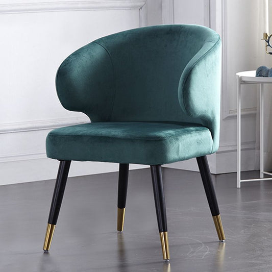 Velvet Dining Arm Chair Upholstered Dining Accent Chair for Home