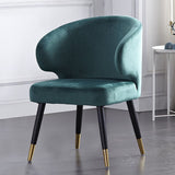 Velvet Dining Arm Chair Upholstered Dining Accent Chair for Home