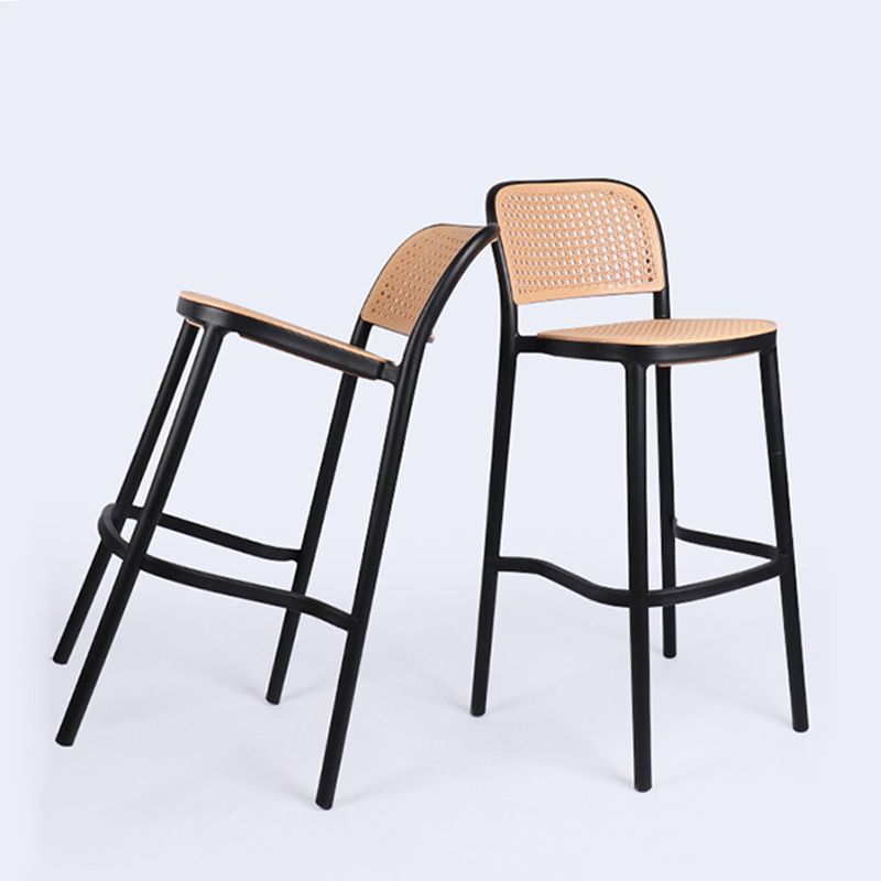 Scandinavian Stackable Bar Stool Plastic Armless Bar Stool for Living Room Clearhalo 'Bar Furniture' 'Bar Stools' 'bar_stools' 'furn' 'furn_bar_stools' 'Furniture' 'Kitchen & Dining Furniture' 1200x1200_07fc138a-0a6d-4cc4-9899-82c2e673a340