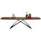 Industrial Solid Wood Table for Restaurant Rectangle Dining Table in Brown with Metal Pedestal Clearhalo ' dining_table' 'Dining Tables & Seating' 'Dining Tables' 'furn' 'furn_dining_table' 'Furniture' 'furniture_dining_table' 'Kitchen & Dining Furniture' 'kitchen&dining_furn' 'kitchen' 'kitchen_dining_table' 1200x1200_07fc9c63-fe2a-4a2e-8b4b-be25f9a3f751