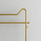 Moderner Stil Metallic -Gack Rack Feste Farben Haken Design freistehender Kleiderstange