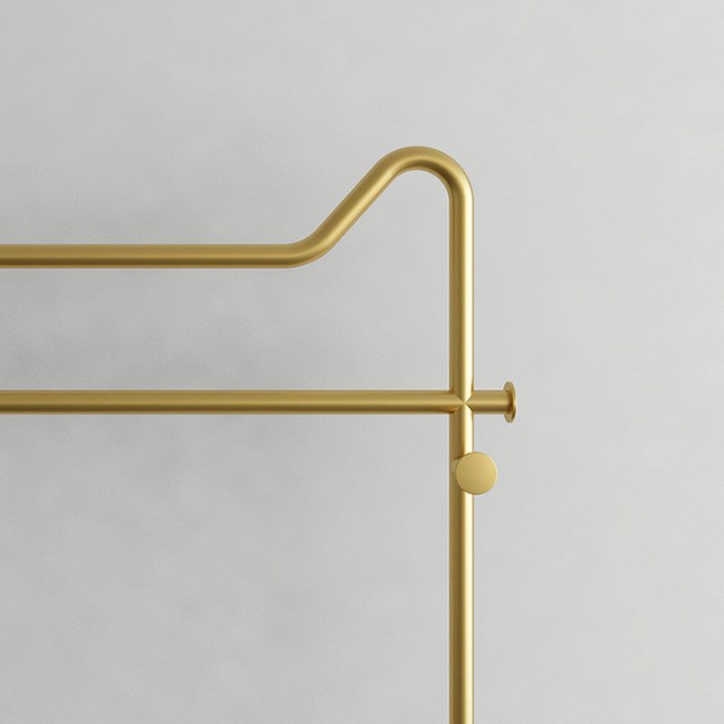 Moderner Stil Metallic -Gack Rack Feste Farben Haken Design freistehender Kleiderstange
