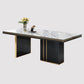 Traditional Luxury Dining Table Rectangle Sintered Stone Double Pedestal Table with Black Base Clearhalo ' dining_table' 'Dining Tables & Seating' 'Dining Tables' 'furn' 'furn_dining_table' 'Furniture' 'furniture_dining_table' 'Kitchen & Dining Furniture' 'kitchen&dining_furn' 'kitchen' 'kitchen_dining_table' 1200x1200_07fce7f6-7d12-4d83-8604-26fa31dac72a
