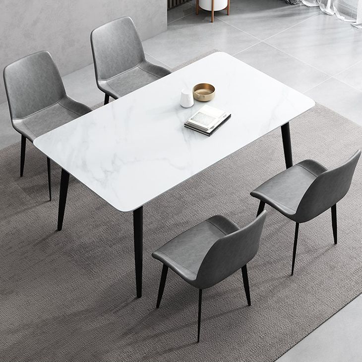 Stone Dining Room Collection Industrial Style Rectangle 4 Legs Dining Table Clearhalo ' dining_table' 'Dining Tables & Seating' 'Dining Tables' 'furn' 'furn_dining_table' 'Furniture' 'furniture_dining_table' 'Kitchen & Dining Furniture' 'kitchen&dining_furn' 'kitchen' 'kitchen_dining_table' 1200x1200_07fd5077-5305-4b3d-9930-4ec0bb8d512e