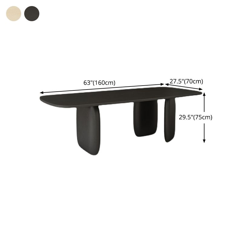 Rectangle Shape Dining Table Solid Wood Table Modern with 3 Legs for Dining Room Clearhalo ' dining_table' 'Dining Tables & Seating' 'Dining Tables' 'furn' 'furn_dining_table' 'Furniture' 'furniture_dining_table' 'Kitchen & Dining Furniture' 'kitchen&dining_furn' 'kitchen' 'kitchen_dining_table' 1200x1200_07fdf05e-fe84-4e9d-b3c1-f79499a4ad53