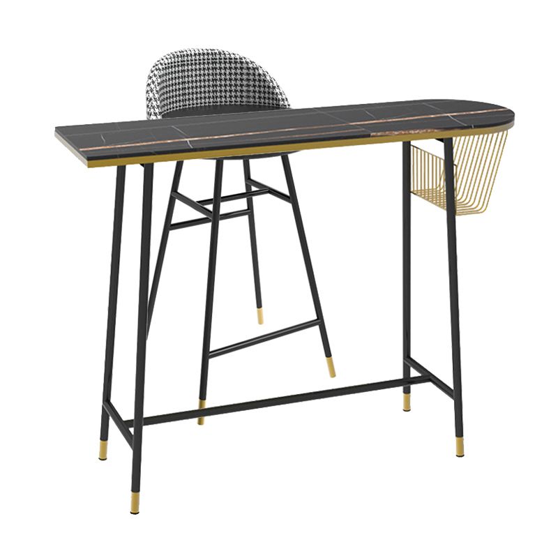Glam 1/2/3 Pieces Pub Dining Set Living Room Metal and Stone Bar Pub Table Set Clearhalo 'Bar Furniture' 'furn' 'furn_home_bar_bar_sets' 'Furniture' 'Home Bars & Bar Sets' 'home_bar_bar_sets' 'Kitchen & Dining Furniture' 1200x1200_07fec032-3144-494d-b83e-d395ce207749