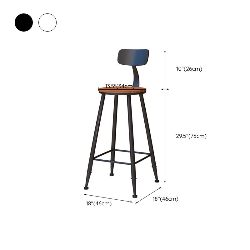 Contemporary Dining Stools Metal Low Back Bar Stools with Footrest Clearhalo 'Bar Furniture' 'Bar Stools' 'bar_stools' 'furn' 'furn_bar_stools' 'Furniture' 'Kitchen & Dining Furniture' 1200x1200_07ff8630-5d51-45d9-b0a5-000231f1abb5