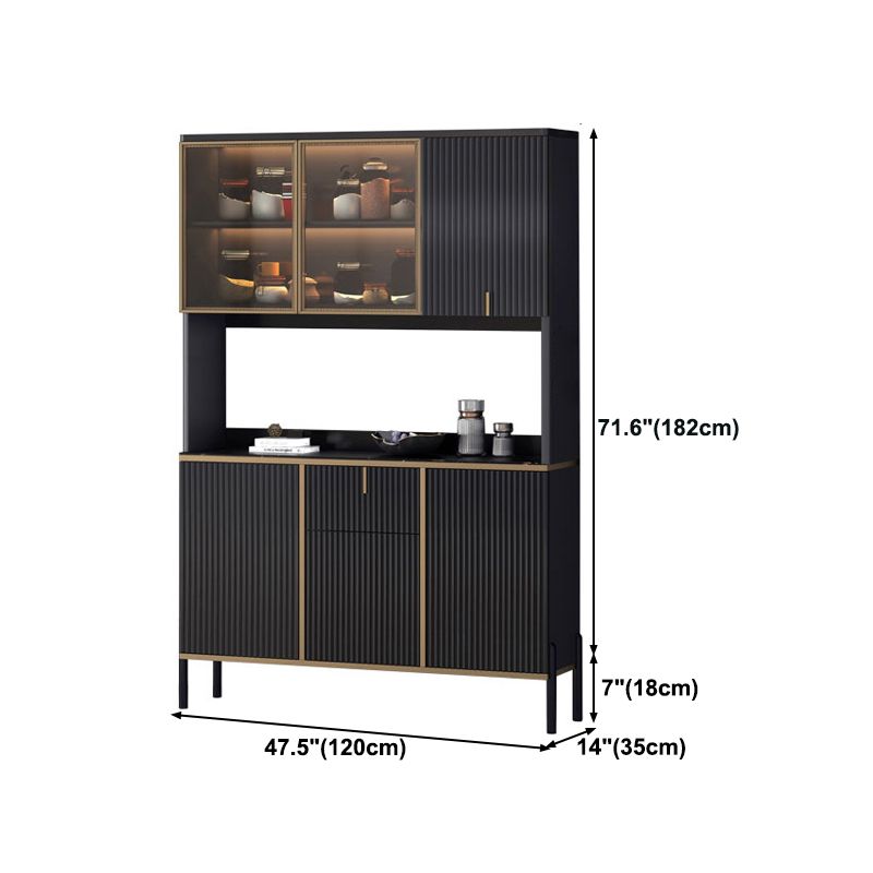 Glamstil Buffet Sideboard Sintered Stone Top Server mit Tür und Schublade für Wohnzimmer