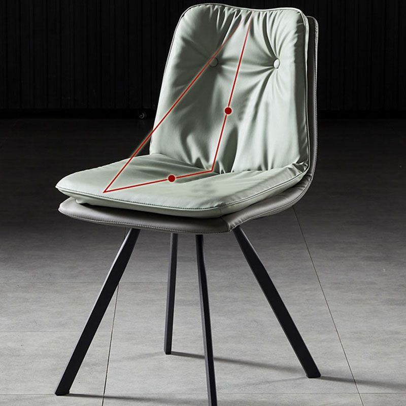 Minimalist Design Armless Solid Back Side Chairs Leather Dining Chairs Clearhalo ' kitchen&dining_furn' 'Dining Chairs' 'Dining Tables & Seating' 'dining_chair' 'furn' 'furn_dining_chair' 'Furniture' 'furniture_dining_chair' 'Kitchen & Dining Furniture' 'kitchen' 1200x1200_08075dac-9895-44d9-b685-8a98999221ba